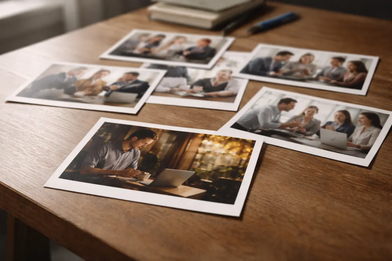 image selection mistakes shown by comparing generic stock photos with a contextual photo