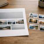 Lead vs supporting images shown through a printed webpage layout with one large hero image area and several smaller supporting photographs