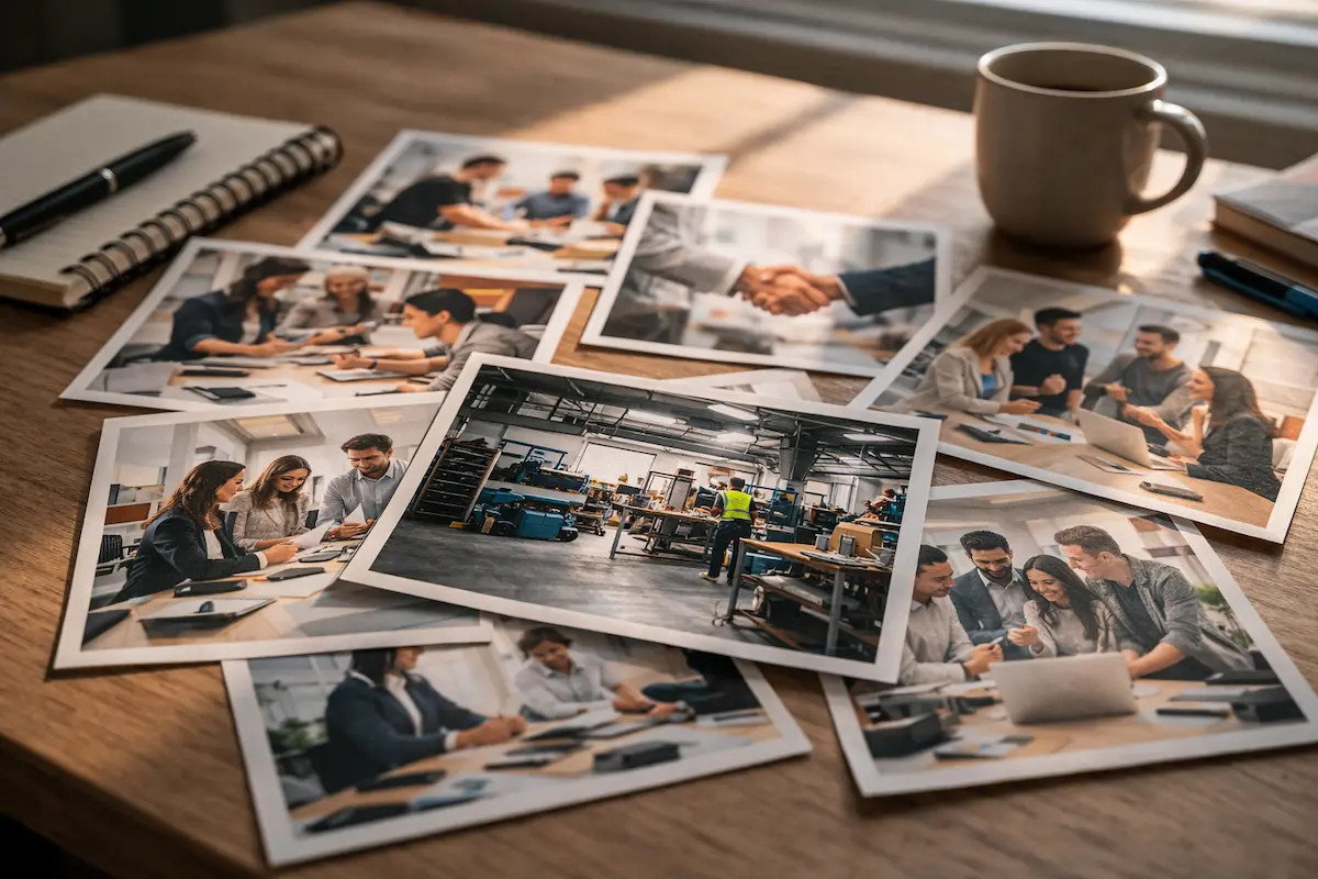 Example of safe images compared with a more specific contextual photo during image selection.